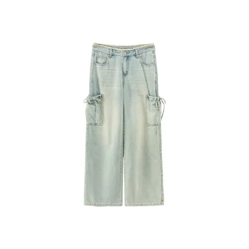 CHUU Светло-синий деним Женские Джинсы