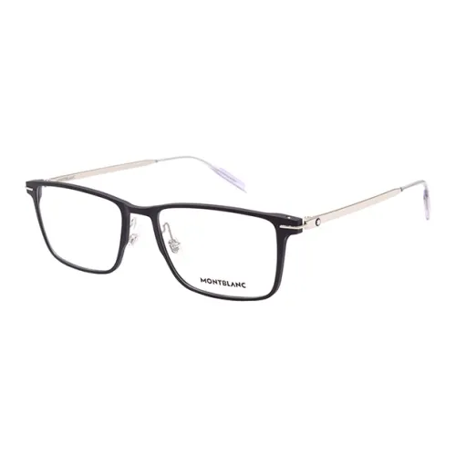 MONTBLANC Алюминий Магний Сплав Прямоугольные Оправы для Очков Мужские Черный Серебряный