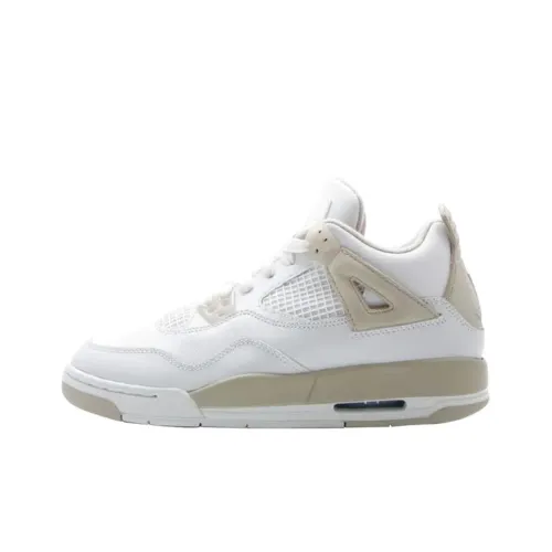 Jordan Air Джордан 4 MID Топ Детские Баскетбольные Кроссовки Белый Подростки