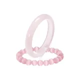 Девичий розовый браслет, коллекция розового нефрита