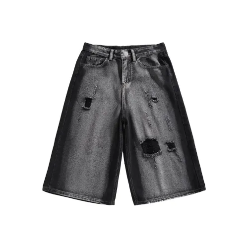 MEIKE Черные унисекс джинсовые шорты