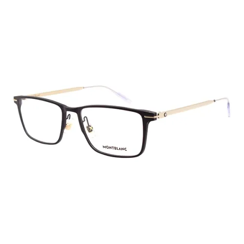 MONTBLANC Алюминий Магний Сплав Прямоугольные Оправы для Очков Мужские Черное Золото