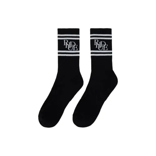 RHUDE 1 Пачка Черные Мужские Носки до Икры MID