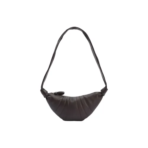Lemaire Коровья кожа Круассан Сумка через плечо Маленькая Унисекс Темный шоколад