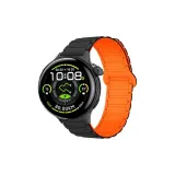 Черный & Апельсин [Три-Линк H-Линк Силикон Магнитная Ремешок для Часов Полоска]