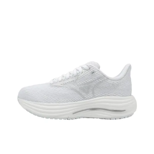 Mizuno WAVE RIDER 29 Дышащие Низкие Повседневные Беговые Кроссовки Женские Серый Белый