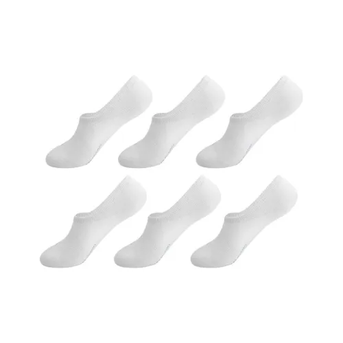 MAXDAVID Белый 6 пар Max99062 Унисекс No Show Носки