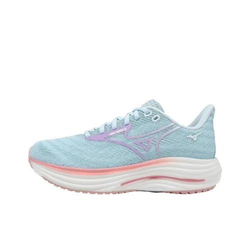 Mizuno WAVE RIDER 29 Дышащий Низкий Топ Повседневные Беговые Кроссовки Женские Синий Фиолетовый