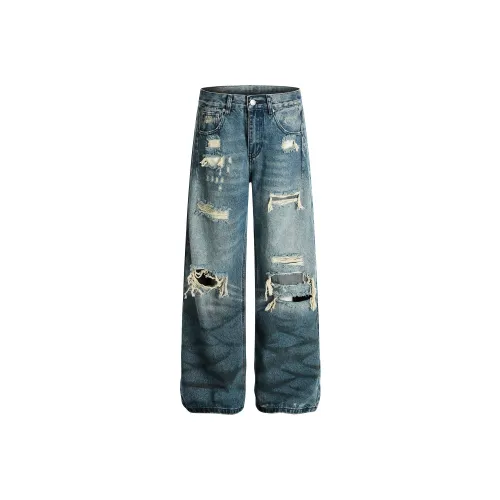 51XXHA Синие Унисекс Джинсы