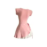 Розовый топ + юбка, комплект одежды