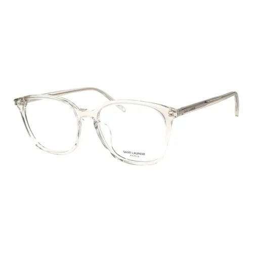 SAINT LAURENT Пластиковая оправа Квадратные оптические очки Женские Прозрачные Бежевые