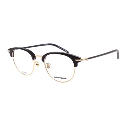 MONTBLANC Пластина And Металл Круглый OPTICAL Очки Мужской Черный золотой