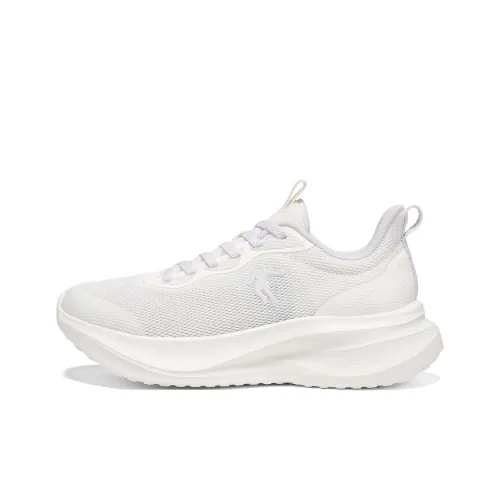 QIAODAN Беговые кроссовки Low Top Айвори Белый с Светло-фиолетовым Тональным эффектом Женские