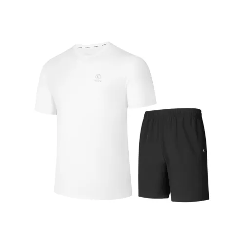 QIAODAN Повседневная Спортивная Одежда Мужская Комплект из 2 предметов Jordan Белый Черный