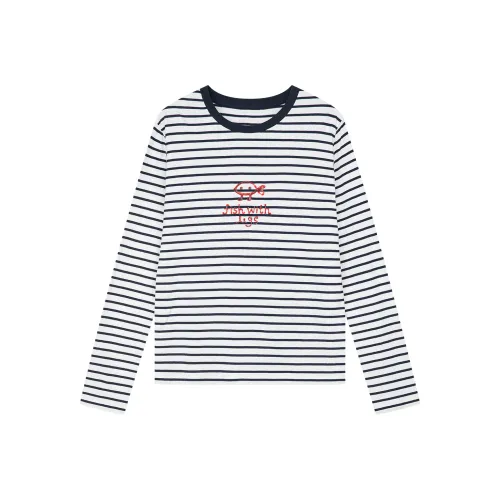 UOOYAA Полосатые женские футболки