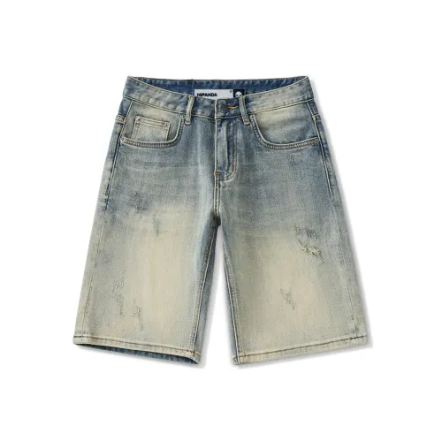 HIPANDA Винтажные синие мужские джинсовые шорты