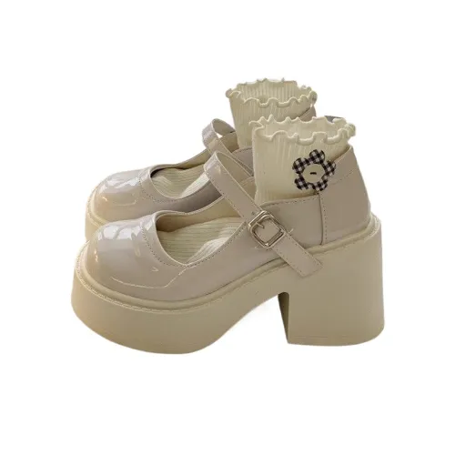 MXGM Грубый каблук Туфли Мэри Джейн Женские