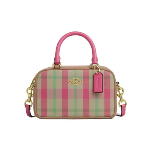 COACH Сумка из коровьей кожи Boston Сумка через плечо Сумка маленькая Женская Многоцветная