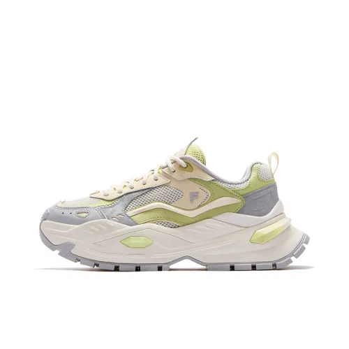 FILA FUSION BIANCO IV Hard Candy Shoes 4 Беговые кроссовки Низкий верх Белый Зеленый Женский