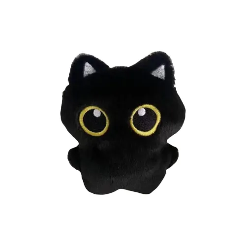 LEBOW [Скачащий Черный Кот Угольный Шар] Кукла Плюшевая Подвеска 11 см Рекомендуемая Высота