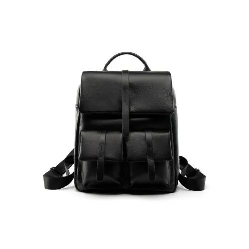 Bullrun Рюкзак из коровьей кожи женский черный