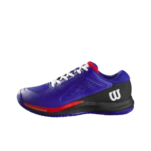 Wilson RUSH PRO ACE JR Детская тренировочная обувь Низкий топ Синий Черный Школьный возраст