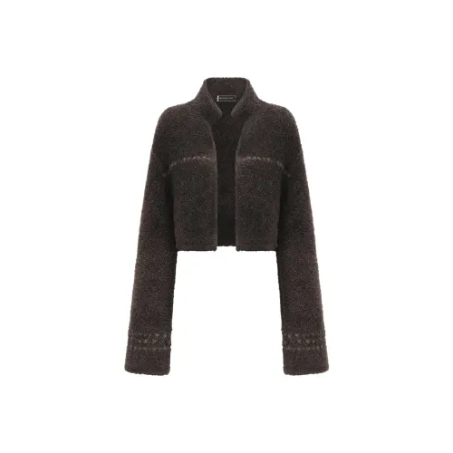 SWAYING KNIT Кофе Женские Куртки
