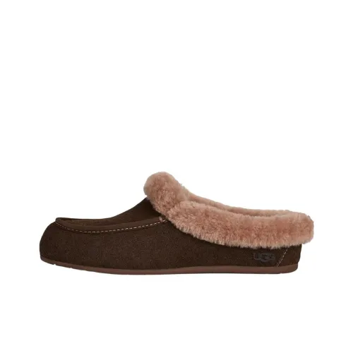 UGG ANSLEY Резиновая подошва устойчивая к истиранию домашние тапочки женские коричневый