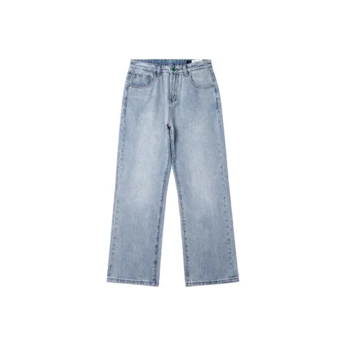 Devanro Чай Окрашенный Синий Мужские Джинсы