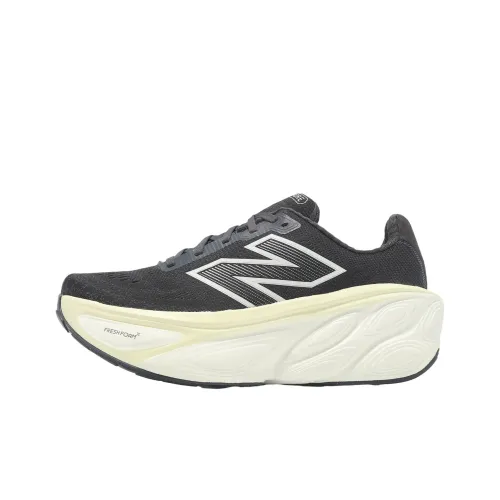 New Balance Fresh Foam X More v5 Дышащие Низкие Беговые Кроссовки Мужские Черные Бежевые