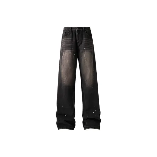 LA'T.WEEKEND Дымчато-серый Унисекс Джинсы