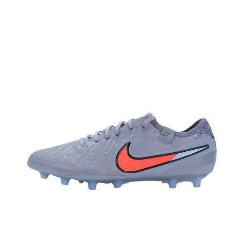 Nike Tiempo Legend 10 Abrasion Resistant Поддержка Футбольные бутсы Унисекс Silver