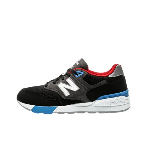 New Balance NB 597 Устойчивые к истиранию низкие беговые кроссовки для мужчин черные и серые