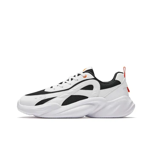 ANTA Амортизация и Дышащий Низкий Топ Casual Мужской Черный Белый