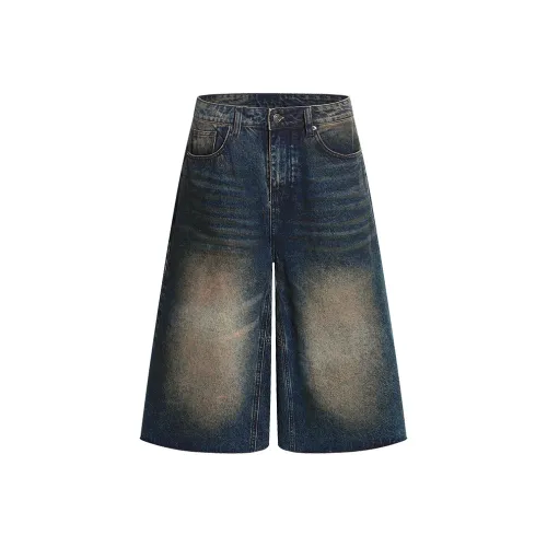 UKTK Синий черный Унисекс Джинсовые шорты