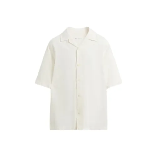 ZARA Морозный Белый Мужские Рубашки