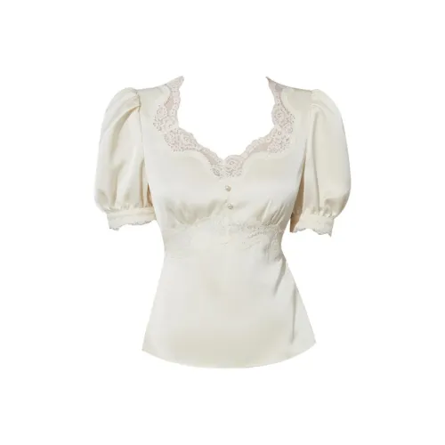 DPLAY Кремово-абрикосовые Женские Рубашки