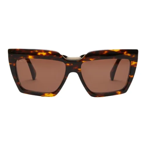 'S MAX MARA Ацетат Кошачий глаз Солнцезащитные очки Женские Рыжевато-коричневый