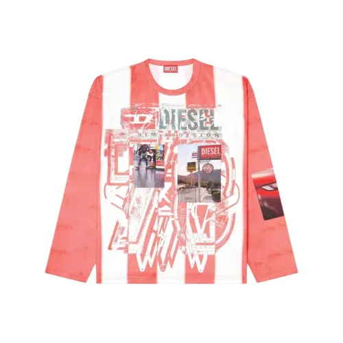 DIESEL Красные Унисекс Футболки
