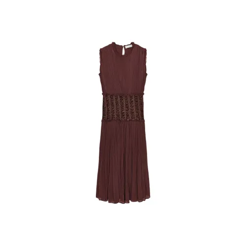 ZARA ZW Series Баклажаново-фиолетовый Женские Платья без рукавов