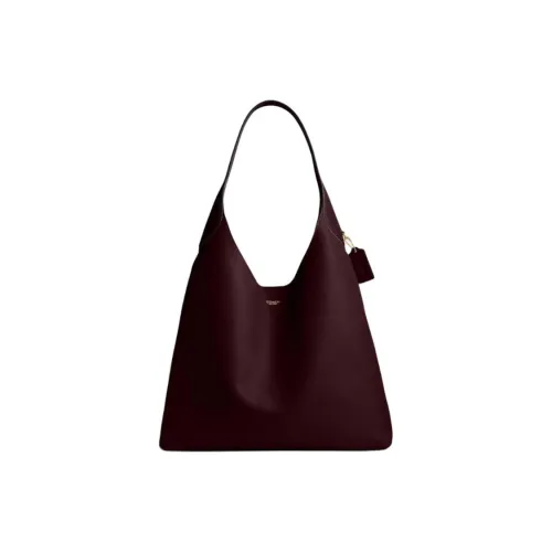 COACH Brooklyn Кожа Хобо Сумка Сумка через плечо Большая Женская Бордовая