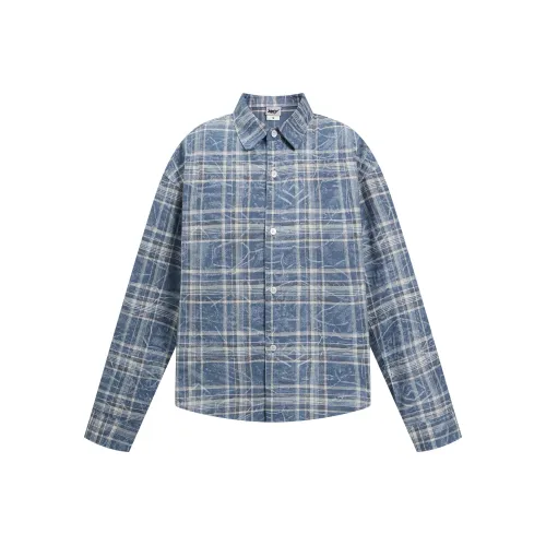 NELY Синий Унисекс Рубашки