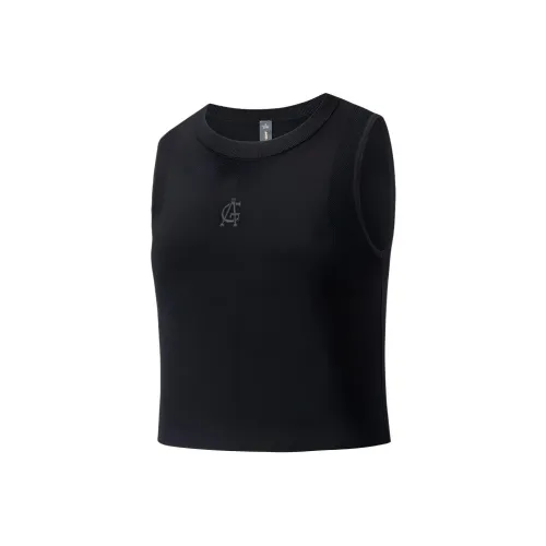 ANTA Основной черный/Основной черный Женские спортивные майки без рукавов