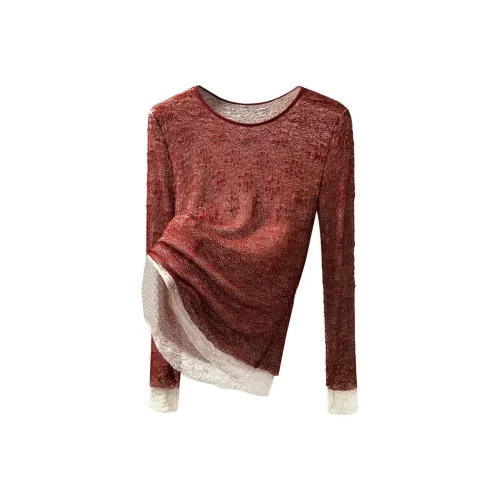 Cypress House Красный & Бежевый Белый Женские Т-рубашки