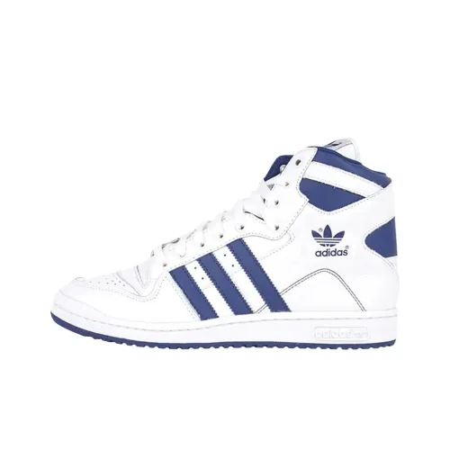 Adidas Originals Decade Устойчивые к истиранию высокие кроссовки для скейтбординга Мужские Белый Синий