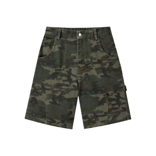 YEARNED Камуфляж Унисекс Джинсовые шорты