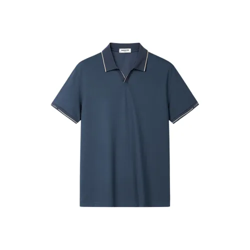 EDENBO Темно-серый синий мужской поло