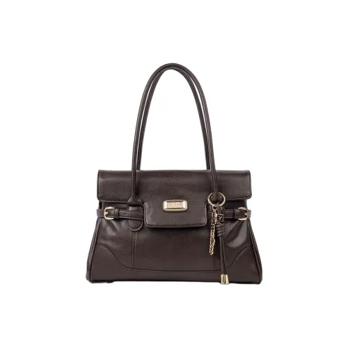 Monna Lisa Коровья кожа Сумка через плечо Стандартная Женская Кофейного цвета