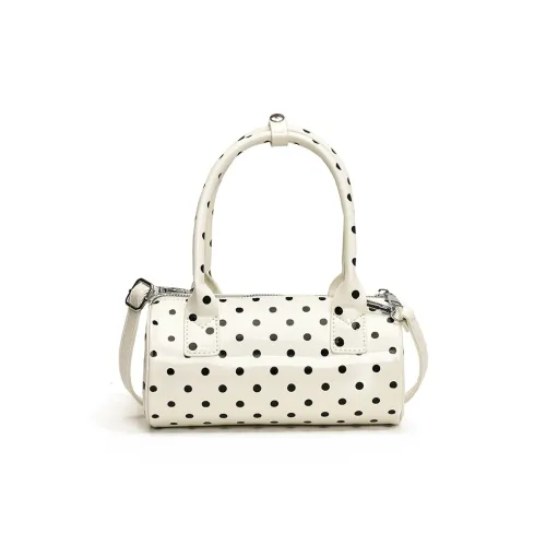 PINK·LAND ПУ (полиуретан) Цилиндрическая сумка через плечо сумка женская белая черная