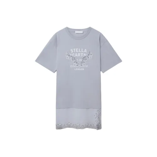 STELLA MCCARTNEY Angel Blue Женские Короткие Платья с Рукавами